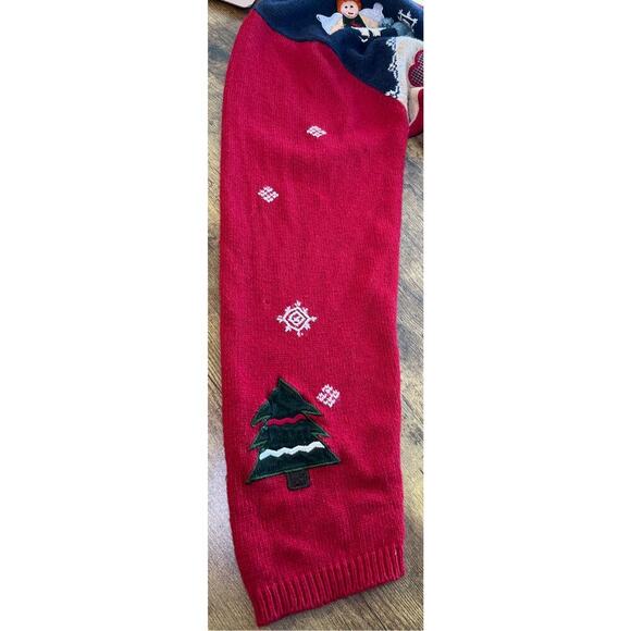 KarenScott Womens XL Red Embroidery Christmas Theme Wool Blend Party/Holiday - Picture 8 of 11